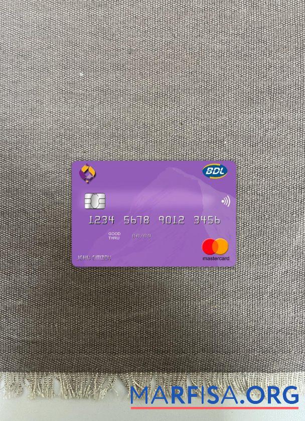 Realistic Algeria Banque de developpement mastercard photolook front template